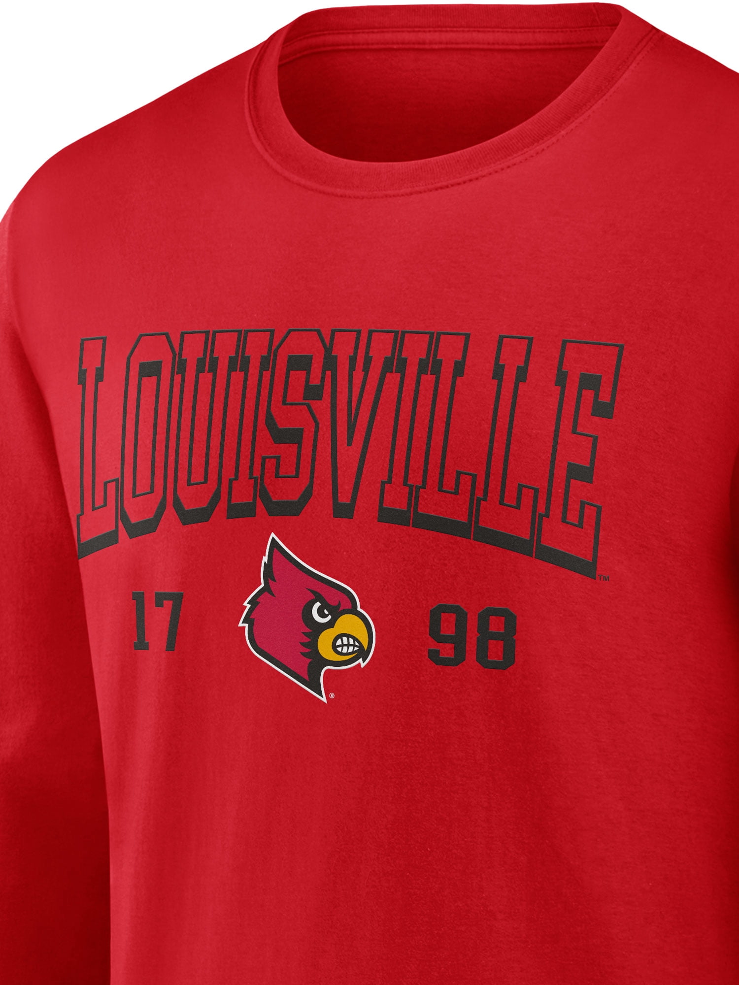 NCAA Louisville Cardinals Men's Cotton Red Long Sleeve T-Shirt
