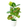 thumbnail image 2 of SPRING PARK Small Potted Fake Bonsai Plant Artificial Flowers for Home Office Table Decor, 2 of 6