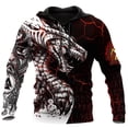 thumbnail image 2 of Sudadera con capucha y estampado 3D de dragón y tatuaje de manga larga para otoño e invierno, unisex, estilo informal, 2 of 5