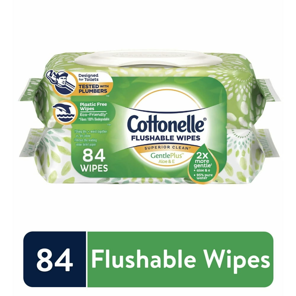 Cottonelle GentlePlus Flushable Wet Wipes with Aloe & Vitamin E 2