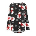 thumbnail image 4 of Christmas Long Sleeve Shirts for Women Bling Christmas Tree Print Tunic Tops Round Neck Casual Holiday Shirt Sweatshirt Womens Sweaters Sweatshirt Shirt, 4 of 5