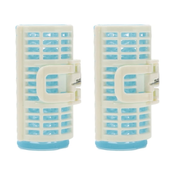 Unique Bargains 2pcs Convenient Heatless Voluminous Hair Roller for Women 2.72"x1.34" White Blue