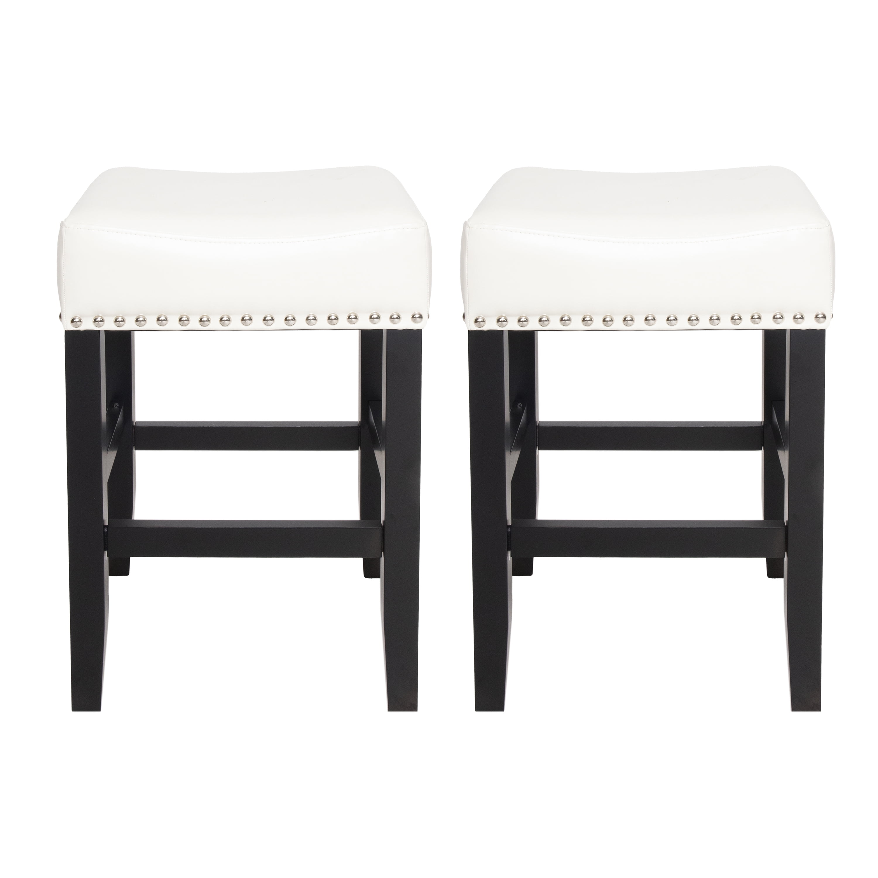 Noble House Lauren Indoor Backless Ivory Counter Stool (Set of 2)