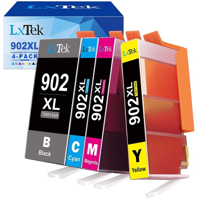 Cartucho DE tinta LxTek Compatible 902XL Negro Cian Magenta Amarillo