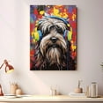 thumbnail image 2 of Briard Wall Art - Funny Dog Canvas Canvas for Kids' Room 11x17inch - Colorful Puppy with Earphone Pictures Framed Ready to Hang, 2 of 4