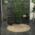 thumbnail image 2 of Outsunny Wooden Porch Rocking Chair Outdoor Patio Rocker Garden Single Leisure Reclining Seat Armchair Black, 2 of 10