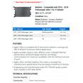 thumbnail image 2 of Radiator - Compatible with 2016 - 2018 Volkswagen Jetta 1.4L 4-Cylinder 2017, 2 of 2