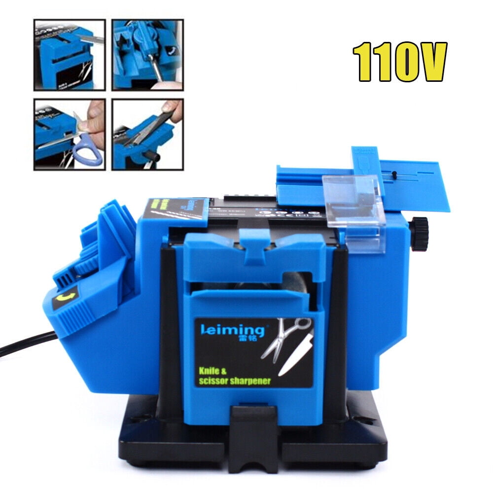 Electric Multitask Sharpener for Knives, Scissors, and Drills – Compact High-Strength Tool for Household Use – 110V, 96W, Adjustable Angles
