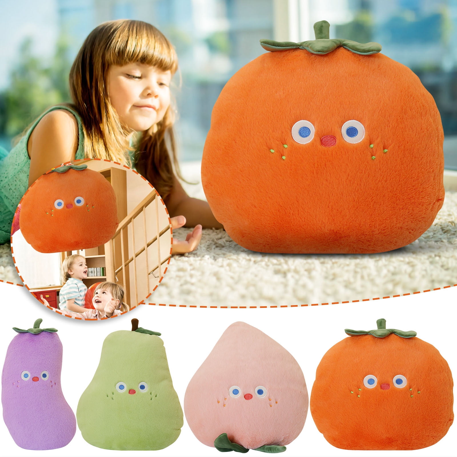 Jouets Jeux Oreiller Fruit Poire Peluche Aubergine Poupée Oreiller Pêche  Cadeau Animal en Peluche Yry