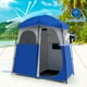 thumbnail image 4 of Costway Tienda de Ducha para Camping Dos Habitaciones Tienda de Privacidad Vestuario Portátil Carpa de Baño 210 cm x 106 cm x 222 cm Azul, 4 of 7