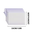 thumbnail image 3 of Ovzne Sac de Fichiers A4 Sac de Rangement de Documents Transparent Sac d'Archives à Fermeture Éclair en Liquidation, 3 of 6