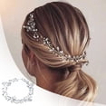 thumbnail image 1 of Cosydays Vigne de Cheveux de Mariage Argentée avec Strass, Pièce de Cheveux de Mariée, Accessoires pour Femmes et Filles, 1 of 6