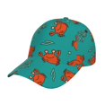 thumbnail image 1 of Fotbe Colorful Crab Gorro Clásico de Béisbol, Gorra Ajustable con Broche Snapback, Gorro de Exterior de Algodón Suave, 1 of 6