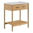 thumbnail image 1 of Pemberly Row Contemporary 30" Bathroom Vanity in Natural White, 1 of 10