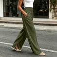 thumbnail image 5 of CHGBMOK Wide Leg Pants Woman Ruched High Waisted Palazzo Pant Summer Fall Flowy Beach Lounge Casual Trouser with Pockets, 5 of 8