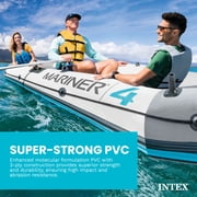 Intex Mariner 4 Person Inflatable Lake Dinghy Boat with Pump and Oars Set