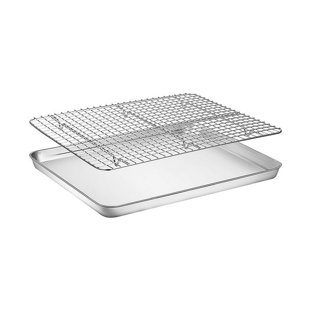Stainless Steel Cookie Sheet And Cooling Shelves, Nontoxic Baking Sheet