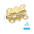 thumbnail image 3 of Bisagras pequeñas para joyeros Uxcell de 3/4 pulgadas, paquete de 10 bisagras en forma de mariposa de 90 grados para joyeros con 40 tornillos, doradas, 3 of 7