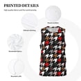 thumbnail image 6 of Easygdp Houndstooth Green Red Men's Mesh Basketball Jersey Quick Drying Sleeveless Shirts Fitted Muscle Tank Tops Sport Round Neck T-Shirt - X-Large, 6 of 9