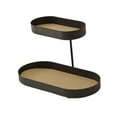 thumbnail image 2 of Dualoai Bathroom Countertop Organizer Perfume Display Stand Elegant Multifunction Stable Black and Yellow Pad, 2 of 9