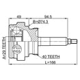 thumbnail image 2 of Febest OUTER CV JOINT 29X74.5 # 1410-ACTA40 OEM 4130031000, 2 of 2