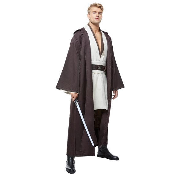 CosplaySky Adult Outfit for Jedi Costume Halloween Robe Tunic Hooded Uniform X-Large