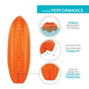 Lifetime Wave Youth 6 ft Sit-On-Top Kayak with Paddle, Orange (90154)