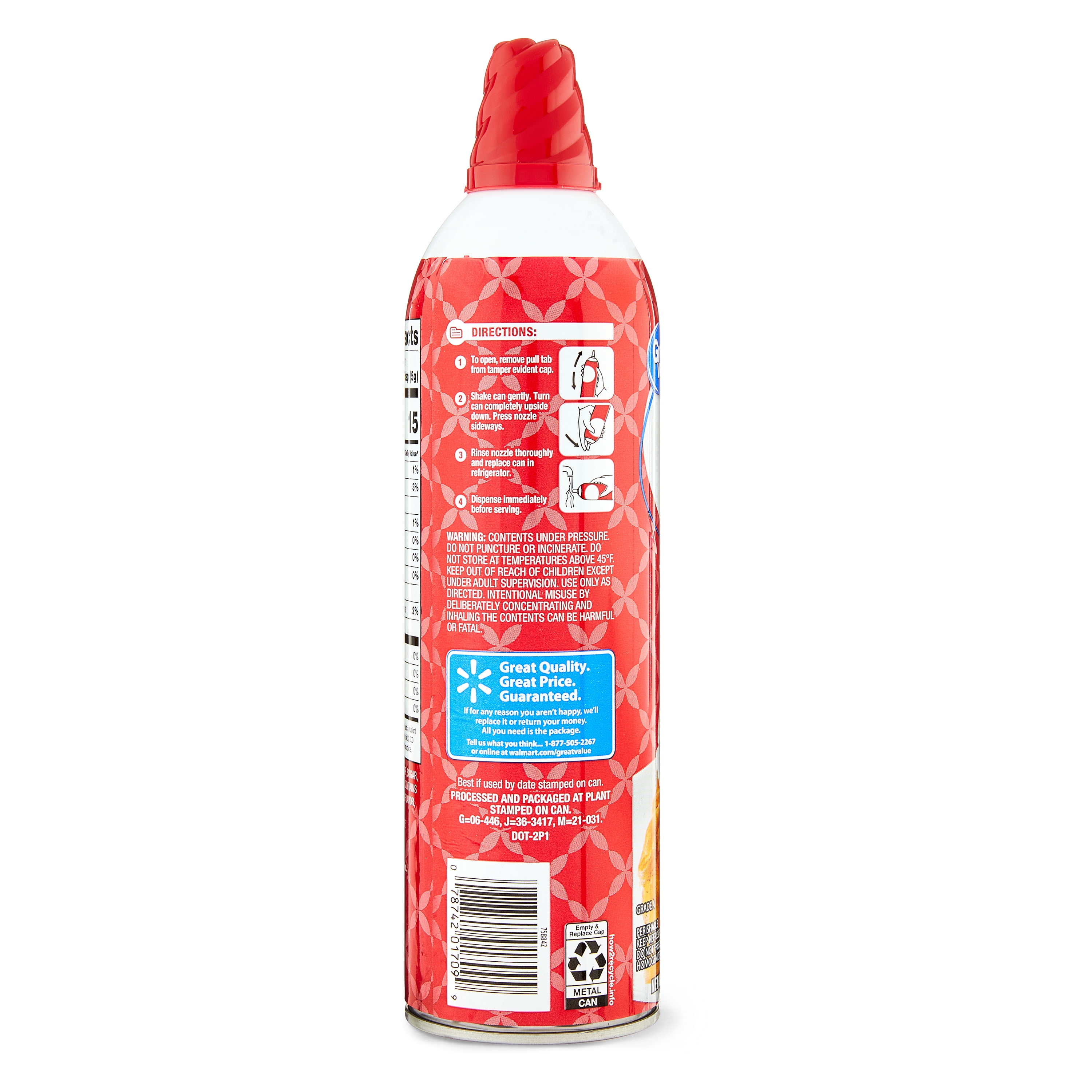 Great Value Original Dairy Whipped Topping, 13 oz