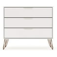 thumbnail image 1 of Manhattan Comfort Rockefeller Commode de Rangement Moderne Mi-Siècle à 3 Tiroirs, Blanc, 1 of 6