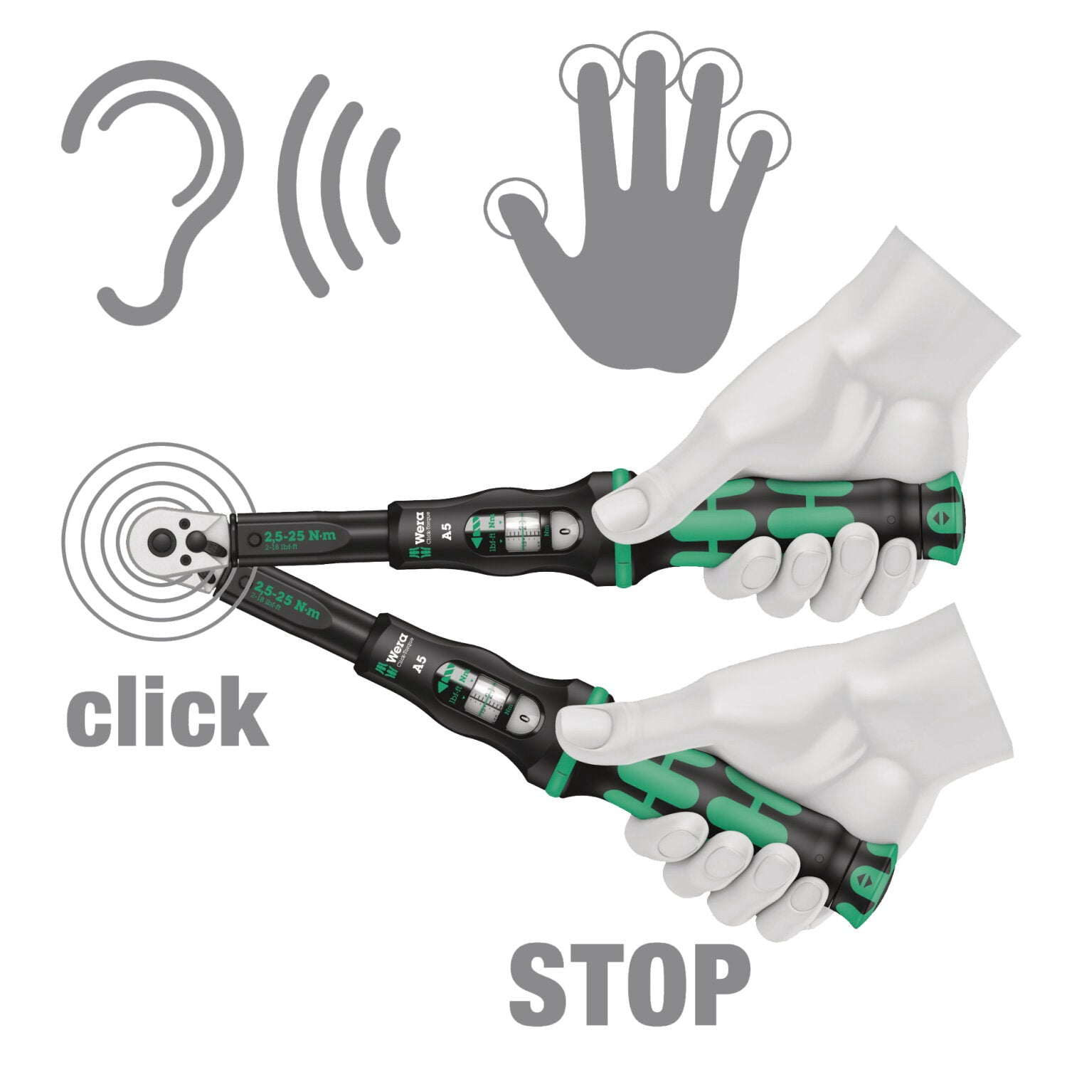 Wera 075657 Click-Torque X 7 Torque Wrench for 14x18 Inserts, 10-100 Nm