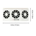 thumbnail image 2 of KAKOWELY Car Exhaust Fan Smoke Removal White ABS 1Set for Family Use, 2 of 8