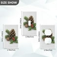 thumbnail image 4 of IAUYY Retardant PC Material Duplex Outlets Switch Plate Covers Easy DIY Installation with Screws Light Switch Cover Plate A Pinecone, 4 of 9