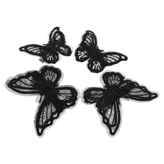 LOLIPPYY 4Pcs Butterfly Hair Clips Grip for Birthday Wedding Hair Styling