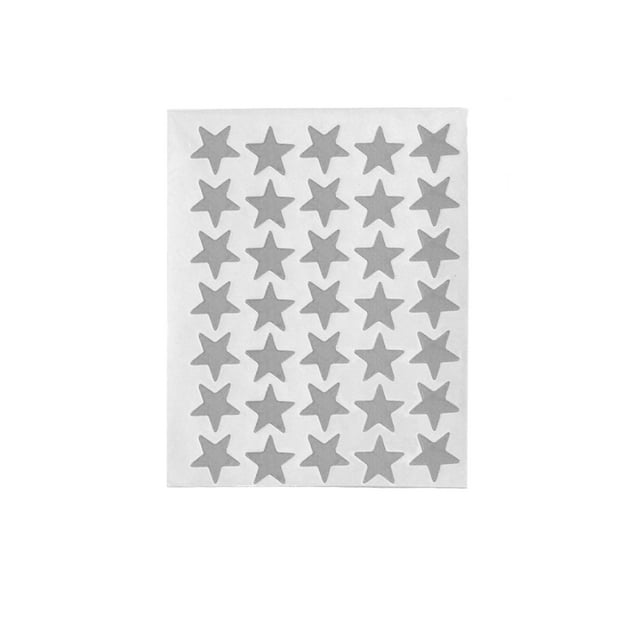 10 Sheets Award Flash Sticker Five-pointed Star Award Glitter Sticker Removable Mother Praise Label Decorations Reward Decals Children Students Silver