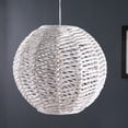 thumbnail image 3 of SEI Furniture Cartaxo Round Pendant Lamp Shade in White Washed, 3 of 7