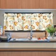 thumbnail image 2 of Fall Kitchen Curtains Valances and Tiers 3 Piece Set,Thanksgiving Pumpkin and Maple Leaf Rod Pocket Short Kitchen Tier Curtain over Sink Window,Farmhouse Cafe Curtains for Kitchen Autumn Decor 36 Inch, 2 of 5