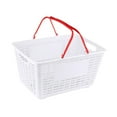 thumbnail image 3 of Tnarru Panier d'Achats Panier d'Épicerie Ergonomique Polyvalent Robuste Paniers de Rangement avec Poignée pour Jouets Fruits Cosmétiques Garde-Robe Garage Rouge, 3 of 8