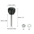 thumbnail image 2 of Uxcell 4 Set Male Thread Head Knurled Clamping Knobs Thumb Screws with Nuts Washers Black M3 x 25mm x 14mm ["304 Stainless Steel"], 2 of 5