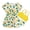 Yellow, variant on Lanbubble Girls 3 Piece Cover Up Swimsuit Set Hawaiian Bikini Bathing Suit with Pompom Tassel 7-12Y