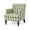Green Checkerboard/Dark Brown, variant on GDF Studio Eve Contemporary Fabric Upholstered Club Chair with Nailhead Trim, Floral Print