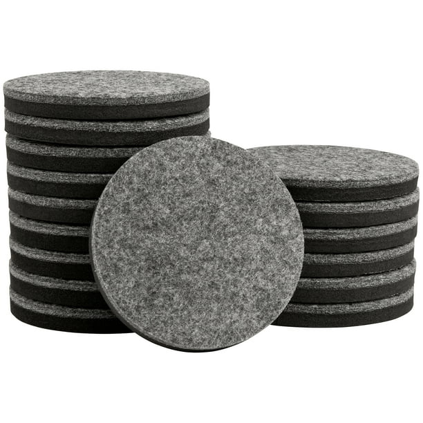 Super Sliders 3 1/2" Round Hardwood Floor Furniture Sliders, 16 Pack