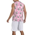 thumbnail image 2 of Xecao Funny Panda Draws A Heart print basketball shirt for both men and women, a unisex basketball jersey perfect for theme parties-Small, 2 of 6