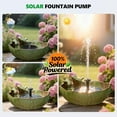 thumbnail image 4 of Solar Fountain Ceramic Bird Bath for Outdoors Hummingbird Solar Bubbler Fountain with Ground Ceramic Bird Baths Bowl for Outside, Large Table Top Garden Décor for Patio, Yard & Home, 4 of 8