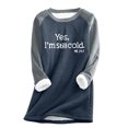thumbnail image 3 of lcziwo Womens Christmas Fleece Crewneck Sweatshirt Winter Warm Sherpa Lined Pullover Xmas Tree Print Casual Thermal Sweatshirt Winter Soft Loungewear Tunic Tops Prime Sales Today Green S, 3 of 6