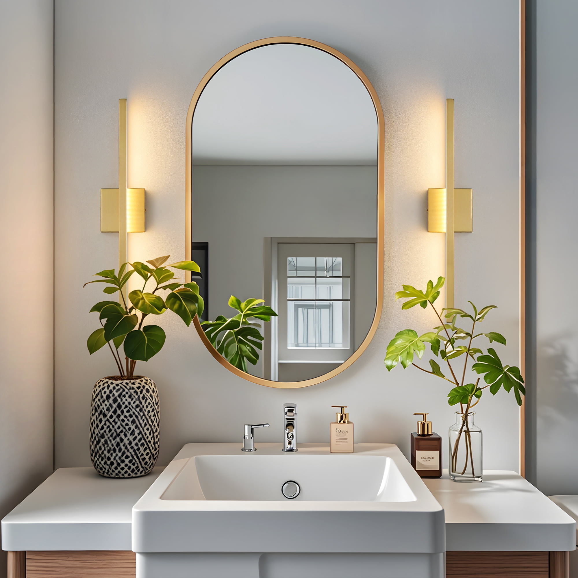 Vanity Light for Bathroom Lighting Fixtures Over Mirror Dimmable Integrated LED 24 inch Modern Vanity Lights Gold Bathroom Light Bar Bath Wall Sconce