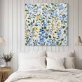 thumbnail image 4 of Blue Yellow Floral Spring Wall Art Painting on Canvas, Green Pastoral Summer Botanical Canvas Art Home Prints Wall Art Framed Modern Artwork for Living Room Bedroom Wall Decor 20x20in, 4 of 9