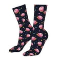 thumbnail image 5 of Xecao Cartoon Donut Planets Print Fashion No Heel Casual Crew Socks Cushioned Breathable for Men Women - Moisture wicking,Not easy to fade Suitable for daily, 5 of 7