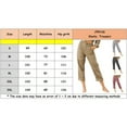 thumbnail image 5 of Womens Juniors High Waist Trousers Cotton Linen Loose Casual Straight Button Cargo Wide Leg Elastic Waist Pants with Pockets for Teen Girls, 5 of 5