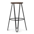 thumbnail image 6 of Simpli Home Simeon Industrial Metal 30 inch Metal Bar Stool with Wood Seat in Cocoa Brown / Black, 6 of 12