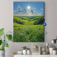 thumbnail image 4 of Qisvanset Framed Canvas Wall Art 12x16 Inch Serene Cloud Green Landscape Panoramic Canvas Art, 4 of 5